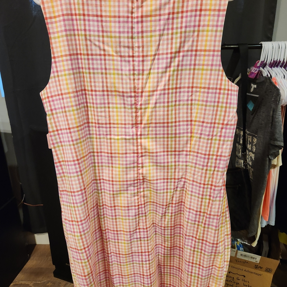 Chadwicks Pink Plaid Sleeveless Dress - Picture 2 of 4